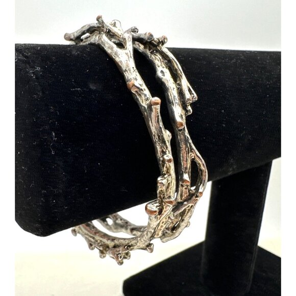Twig Branch Vine Bangle Bracelets Two Toned Nature Inspired - Picture 6 of 8